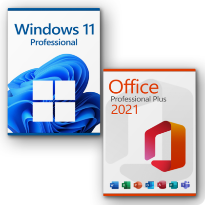 Microsoft Windows 11 Pro + Office 2021 Professional Plus License for 3 PCs