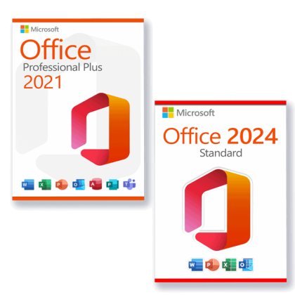 Microsoft Office 2024 Standard + Microsoft Office 2021 Professional Plus Lizenz für 3 PC