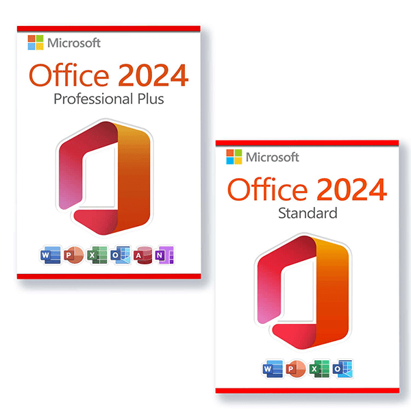 Microsoft Office 2024 Standard + Microsoft Office 2024 Professional Plus Lizenz für 3 PC
