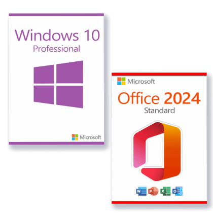 Microsoft Office 2024 Standard + Microsoft Windows 10 Professional Lizenz für 3 PC