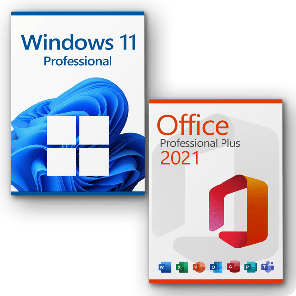 Microsoft Windows 11 Professional + Microsoft Office 2021 Professional Plus Lizenz für 3 PC