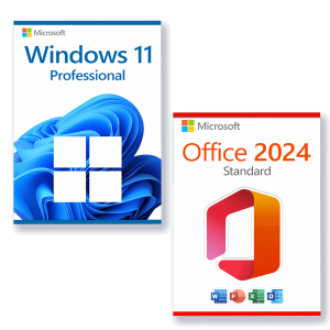 Microsoft Office 2024 Standard + Microsoft Windows 11 Professional Lizenz für 3 PC